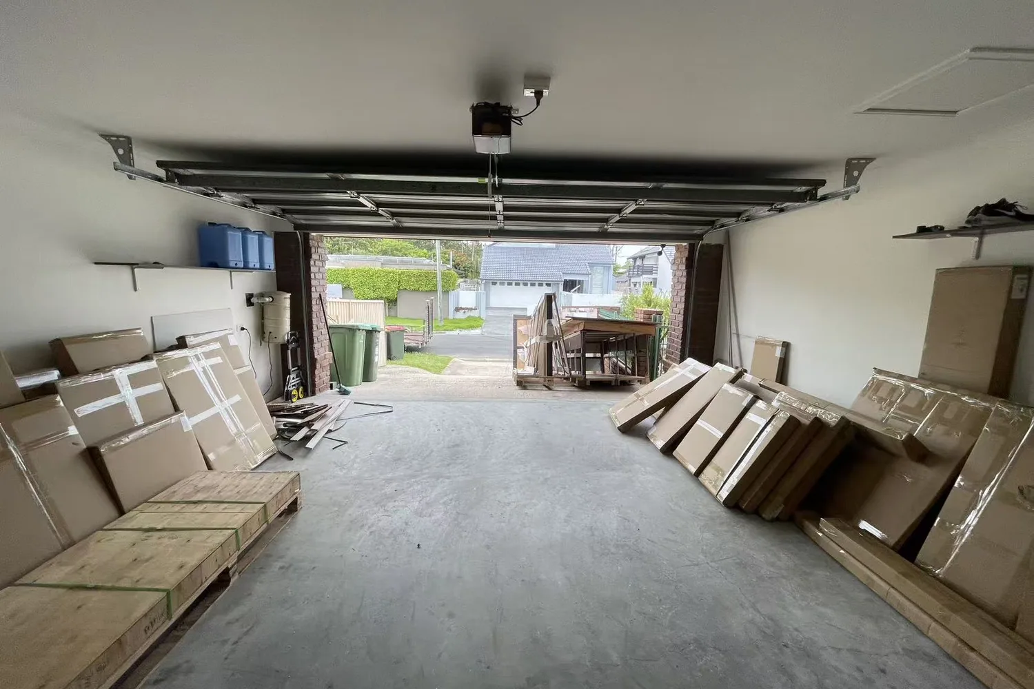 Flat-packed goods delivered on site